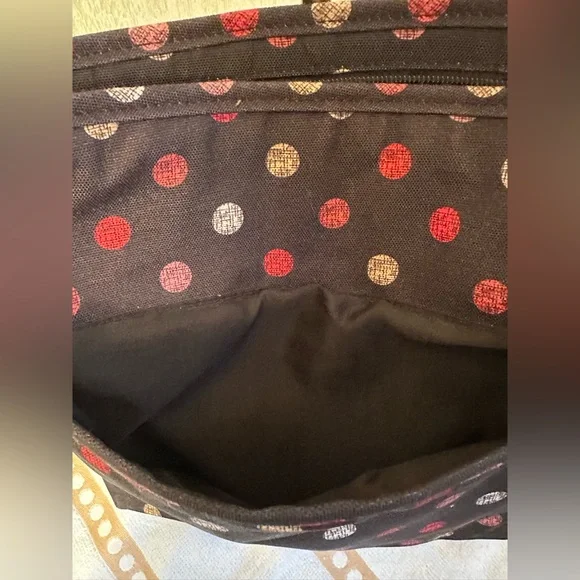 Vera Bradley Black Polka Dot Crossbody Bag - Picture 8 of 10